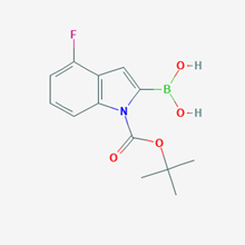 Picture of (1-(tert-Butoxycarbonyl)-4-fluoro-1H-indol-2-yl)boronic acid