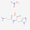 Picture of (S)-2-(3-Aminopropanamido)-3-(1-methyl-1H-imidazol-5-yl)propanoic acid compound with nitric acid (1:x)
