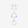 Picture of 2-(Pyrrolidin-1-yl)-5-(4,4,5,5-tetramethyl-1,3,2-dioxaborolan-2-yl)pyrimidine