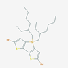 Picture of 2,6-Dibromo-4,4-bis(2-ethylhexyl)-4H-silolo[3,2-b:4,5-b]dithiophene