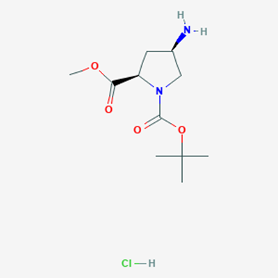 Picture of (2R,4R)-1-tert-Butyl 2-methyl 4-aminopyrrolidine-1,2-dicarboxylate hydrochloride