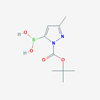 Picture of (1-(tert-Butoxycarbonyl)-3-methyl-1H-pyrazol-5-yl)boronic acid