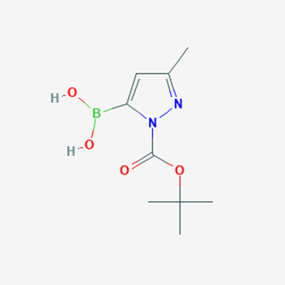 Picture of (1-(tert-Butoxycarbonyl)-3-methyl-1H-pyrazol-5-yl)boronic acid