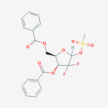 Picture of ((2R,3R)-3-(Benzoyloxy)-4,4-difluoro-5-((methylsulfonyl)oxy)tetrahydrofuran-2-yl)methyl benzoate