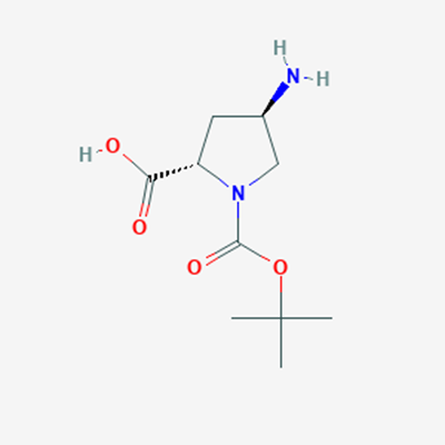 Picture of (2S,4R)-4-Amino-1-(tert-butoxycarbonyl)pyrrolidine-2-carboxylic acid
