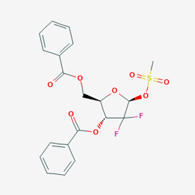 Picture of ((2R,3R,5R)-3-(Benzoyloxy)-4,4-difluoro-5-((methylsulfonyl)oxy)tetrahydrofuran-2-yl)methyl benzoate