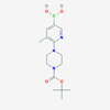 Picture of (6-(4-(tert-Butoxycarbonyl)piperazin-1-yl)-5-methylpyridin-3-yl)boronic acid