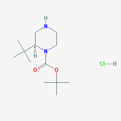 Picture of (S)-tert-Butyl 2-(tert-butyl)piperazine-1-carboxylate hydrochloride