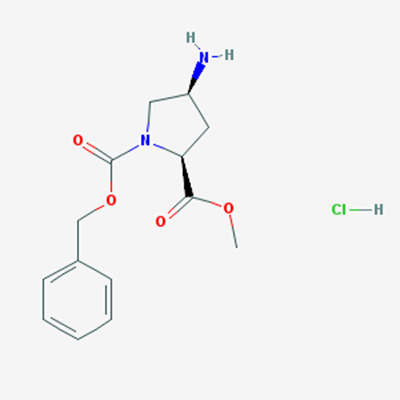 Picture of (2S,4S)-1-Benzyl 2-methyl 4-aminopyrrolidine-1,2-dicarboxylate hydrochloride