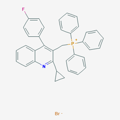 Picture of ((2-Cyclopropyl-4-(4-fluorophenyl)quinolin-3-yl)methyl)triphenylphosphonium bromide
