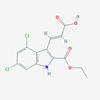 Picture of 3-(4,6-Dichloro-2-(ethoxycarbonyl)-1H-indol-3-yl)acrylic acid