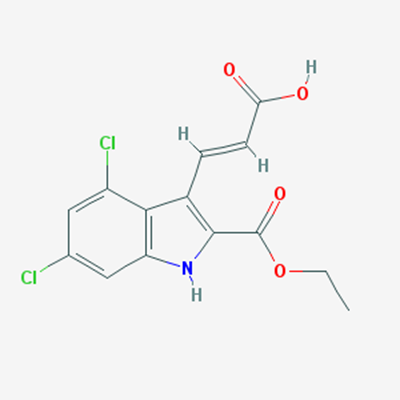 Picture of 3-(4,6-Dichloro-2-(ethoxycarbonyl)-1H-indol-3-yl)acrylic acid