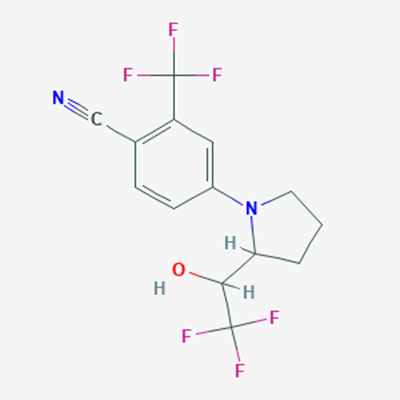 Picture of 4-(2-(2,2,2-Trifluoro-1-hydroxyethyl)pyrrolidin-1-yl)-2-(trifluoromethyl)benzonitrile