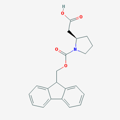 Picture of (R)-2-(1-(((9H-Fluoren-9-yl)methoxy)carbonyl)pyrrolidin-2-yl)acetic acid