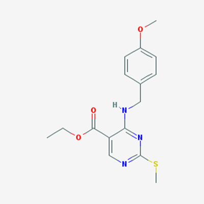 Picture of Ethyl 4-((4-methoxybenzyl)amino)-2-(methylthio)pyrimidine-5-carboxylate