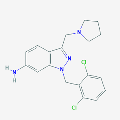 Picture of 1-(2,6-Dichlorobenzyl)-3-(pyrrolidin-1-ylmethyl)-1H-indazol-6-amine