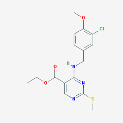 Picture of Ethyl 4-((3-chloro-4-methoxybenzyl)amino)-2-(methylthio)pyrimidine-5-carboxylate