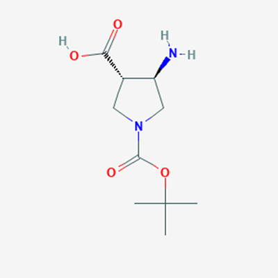 Picture of (3S,4R)-4-Amino-1-(tert-butoxycarbonyl)pyrrolidine-3-carboxylic acid