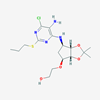 Picture of 2-(((3aR,4S,6R,6aS)-6-((5-Amino-6-chloro-2-(propylthio)pyrimidin-4-yl)amino)-2,2-dimethyltetrahydro-3aH-cyclopenta[d][1,3]dioxol-4-yl)oxy)ethanol