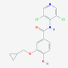 Picture of 3-(Cyclopropylmethoxy)-N-(3,5-dichloropyridin-4-yl)-4-hydroxybenzamide