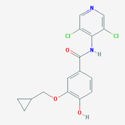 Picture of 3-(Cyclopropylmethoxy)-N-(3,5-dichloropyridin-4-yl)-4-hydroxybenzamide