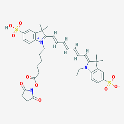 Picture of 2-(7-(1-(6-((2,5-Dioxopyrrolidin-1-yl)oxy)-6-oxohexyl)-3,3-dimethyl-5-sulfoindolin-2-ylidene)hepta-1,3,5-trien-1-yl)-1-ethyl-3,3-dimethyl-3H-indol-1-ium-5-sulfonate