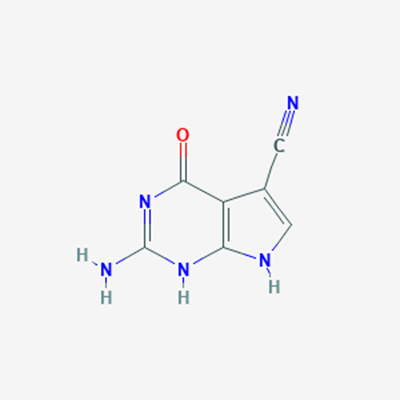 Picture of 2-Amino-4-oxo-4,7-dihydro-3H-pyrrolo[2,3-d]pyrimidine-5-carbonitrile