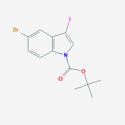 Picture of tert-Butyl 5-bromo-3-iodo-1H-indole-1-carboxylate