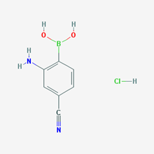 Picture of (2-Amino-4-cyanophenyl)boronic acid hydrochloride