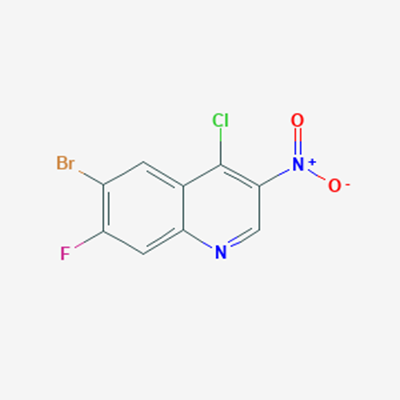 Picture of 6-Bromo-4-chloro-7-fluoro-3-nitroquinoline