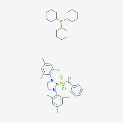 Picture of (1,3-Dimesitylimidazolin-2-ylidene)(tricyclohexylphosphine)ruthenium dichloride
