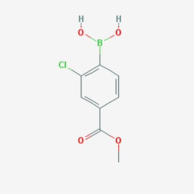 Picture of 2-Chloro-4-(methoxycarbonyl)phenyl boronic acid