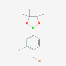 Picture of 2-(4-(Bromomethyl)-3-fluorophenyl)-4,4,5,5-tetramethyl-1,3,2-dioxaborolane
