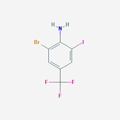 Picture of 2-Bromo-6-iodo-4-(trifluoromethyl)aniline