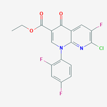 Picture of Ethyl 7-chloro-1-(2,4-difluorophenyl)-6-fluoro-4-oxo-1,4-dihydro-1,8-naphthyridine-3-carboxylate