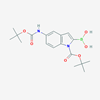 Picture of (1-(tert-Butoxycarbonyl)-5-((tert-butoxycarbonyl)amino)-1H-indol-2-yl)boronic acid