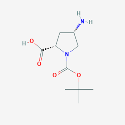 Picture of (2S,4S)-4-Amino-1-(tert-butoxycarbonyl)pyrrolidine-2-carboxylic acid