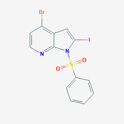 Picture of 4-Bromo-2-iodo-1-(phenylsulfonyl)-1H-pyrrolo[2,3-b]pyridine