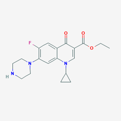 Picture of Ethyl 1-cyclopropyl-6-fluoro-4-oxo-7-(piperazin-1-yl)-1,4-dihydroquinoline-3-carboxylate