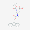 Picture of (2S,4S)-4-((((9H-Fluoren-9-yl)methoxy)carbonyl)amino)-1-(tert-butoxycarbonyl)pyrrolidine-2-carboxylic acid