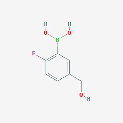 Picture of (2-Fluoro-5-(hydroxymethyl)phenyl)boronic acid
