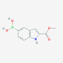 Picture of (2-(Methoxycarbonyl)-1H-indol-5-yl)boronic acid