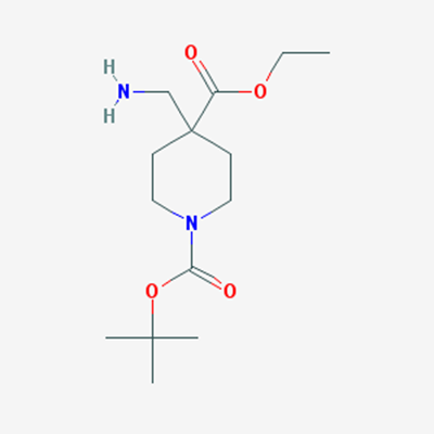Picture of 1-tert-Butyl 4-ethyl 4-(aminomethyl)piperidine-1,4-dicarboxylate