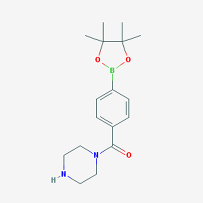 Picture of Piperazin-1-yl(4-(4,4,5,5-tetramethyl-1,3,2-dioxaborolan-2-yl)phenyl)methanone