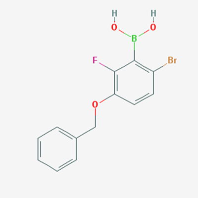 Picture of 3-Benzyloxy-6-bromo-2-fluorophenylboronic acid