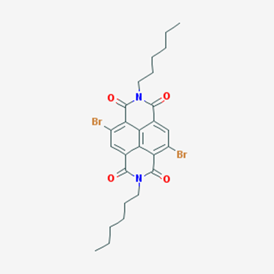 Picture of 4,9-Dibromo-2,7-dihexylbenzo[lmn][3,8]phenanthroline-1,3,6,8(2H,7H)-tetraone