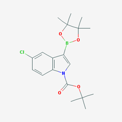 Picture of tert-Butyl 5-chloro-3-(4,4,5,5-tetramethyl-1,3,2-dioxaborolan-2-yl)-1H-indole-1-carboxylate