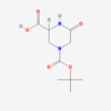 Picture of 4-(tert-Butoxycarbonyl)-6-oxopiperazine-2-carboxylic acid