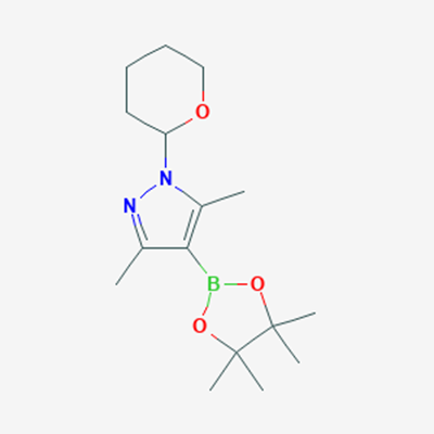 Picture of 3,5-Dimethyl-1-(tetrahydro-2H-pyran-2-yl)-4-(4,4,5,5-tetramethyl-1,3,2-dioxaborolan-2-yl)-1H-pyrazole