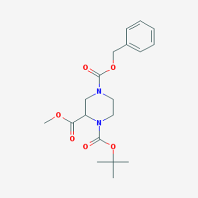 Picture of 4-Benzyl 1-tert-butyl 2-methyl piperazine-1,2,4-tricarboxylate
